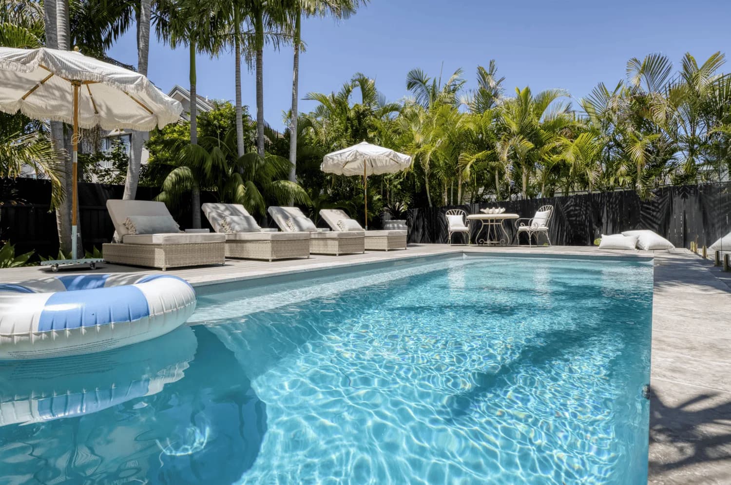 Beautiful backyard pool transformation