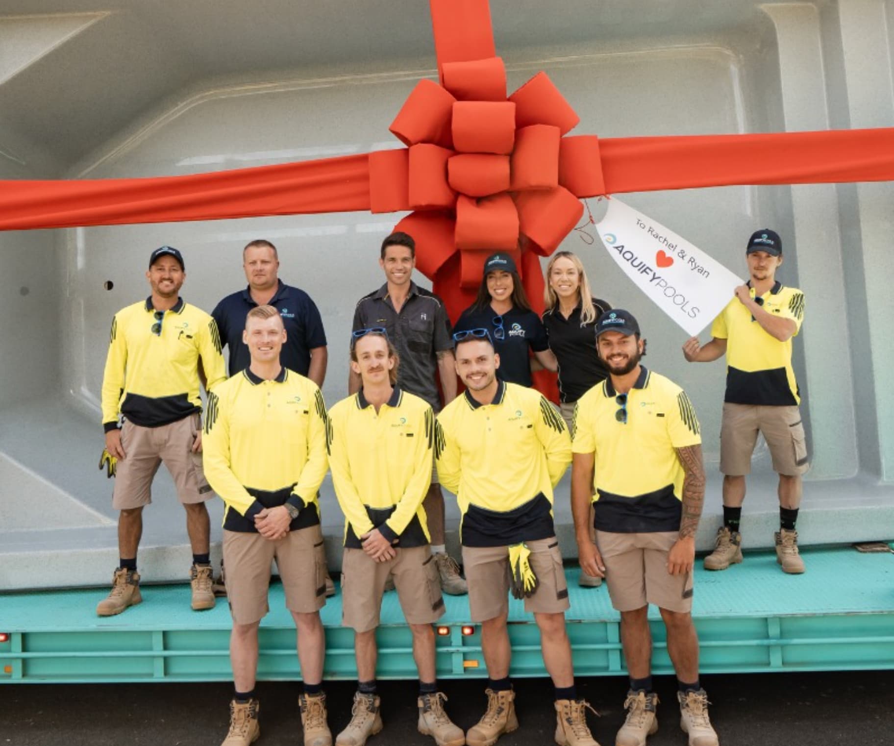 Aquify Pools professional installation team at work