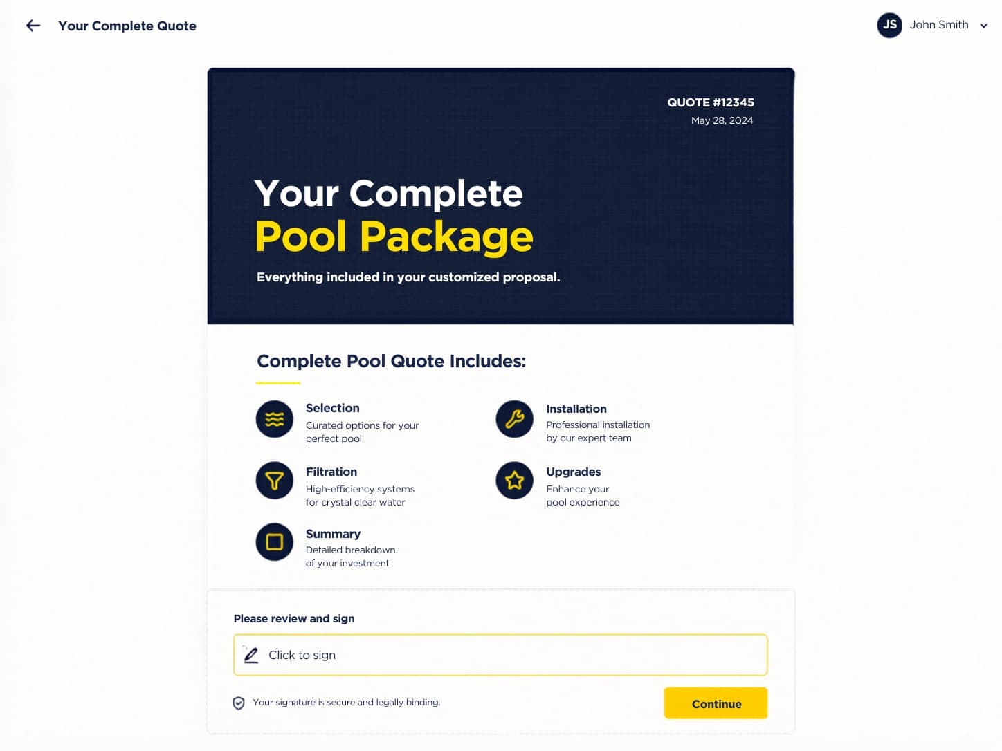 Receive Your Pool Quote